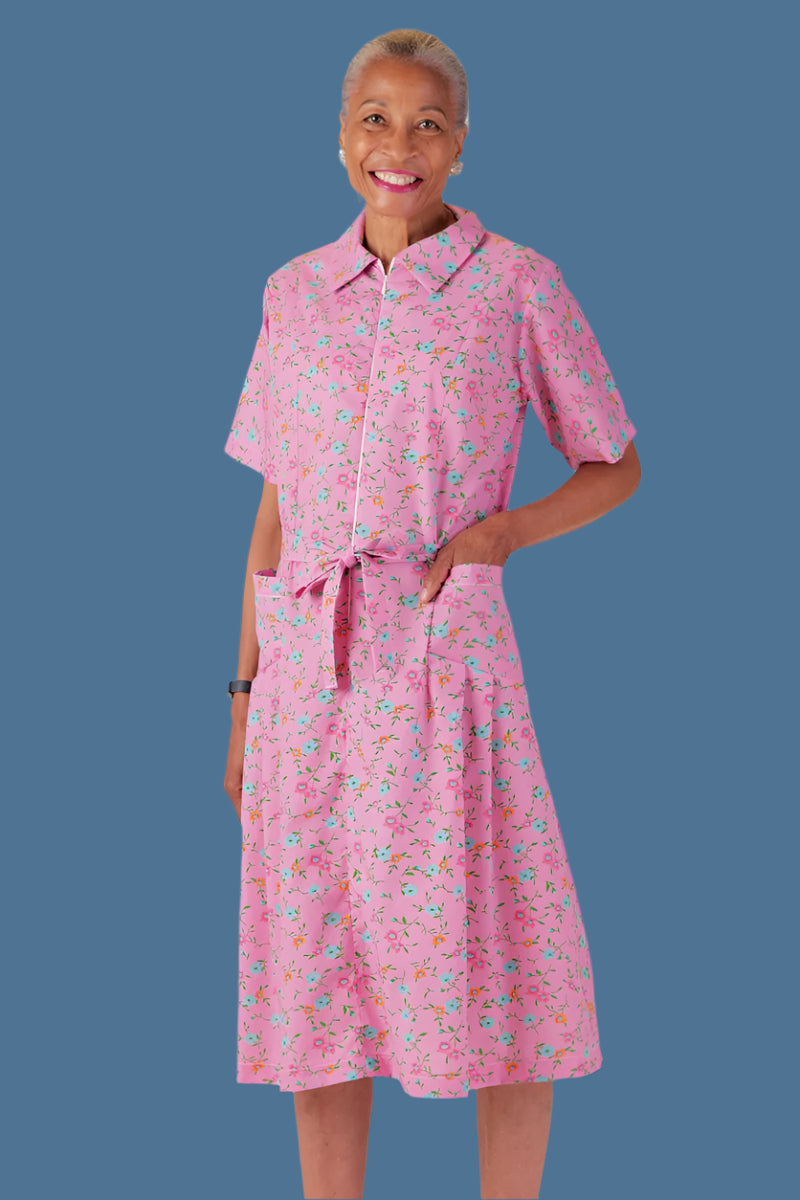 Short Sleeve Cotton/Poly House Dress for women by Buck & Buck in Pink, and available in different sizes. This dresses & skirts item is part of our dresses collection.
