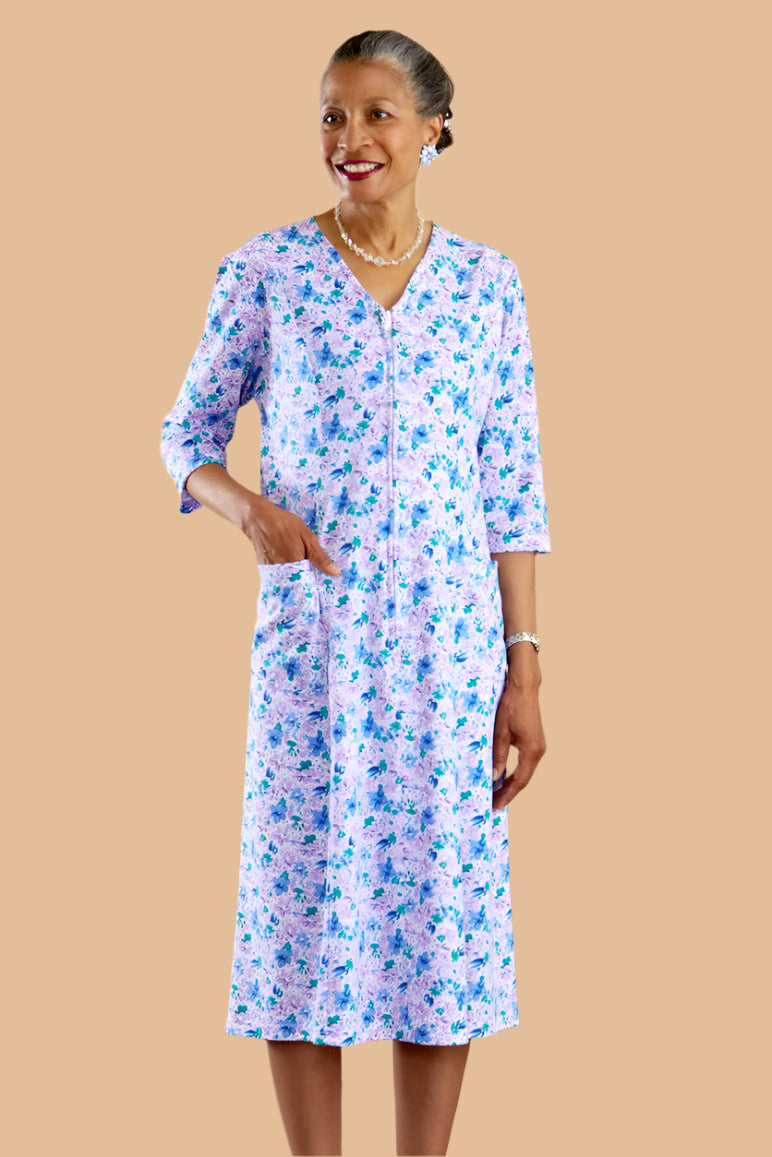 Floral Zip-Front Knit Dress for women by Buck & Buck, and available in different sizes. This dresses & skirts item is part of our dresses collection.