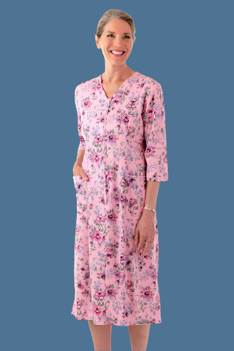 Floral Zip-Front Knit Dress for women by Buck & Buck in Red, and available in different sizes. This dresses & skirts item is part of our dresses collection.