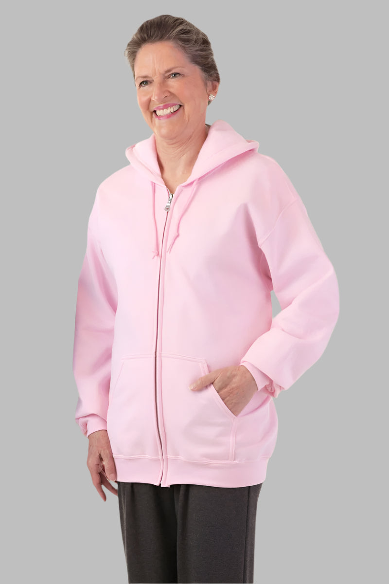 Women's Hooded Zip-Front Sweatshirt by Buck & Buck, and available in different sizes. This tops item is part of our hoodies collection.