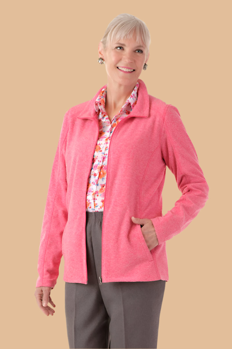 Micro Fleece Cardigan for women by Buck & Buck in Pink, and available in different sizes. This tops item is part of our cardigans collection.