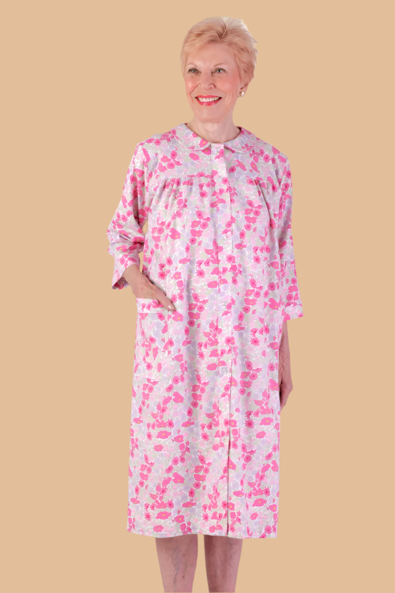 Floral Flannel Duster for women by Buck & Buck in Pink, and available in different sizes. This sleepwear item is part of our nightgowns collection.