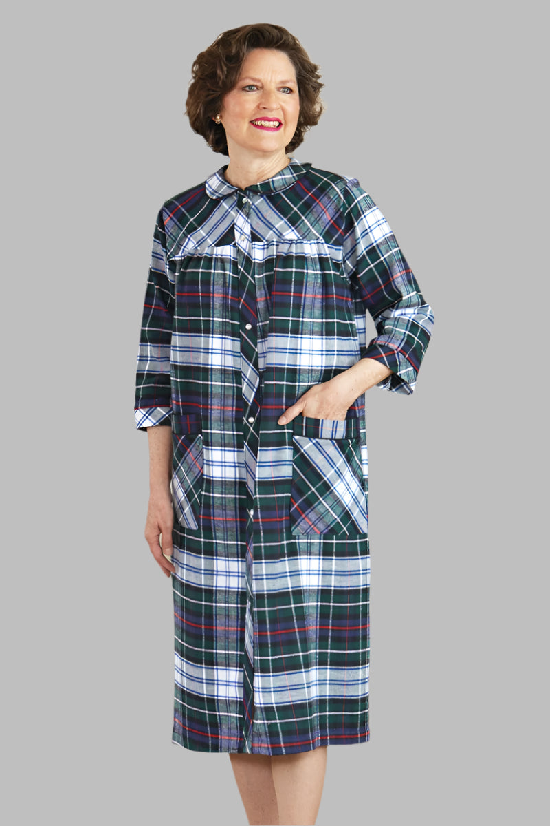 Flannel Duster (Plaid) for women by Buck & Buck in Black, and available in different sizes. This sleepwear item is part of our nightgowns collection.