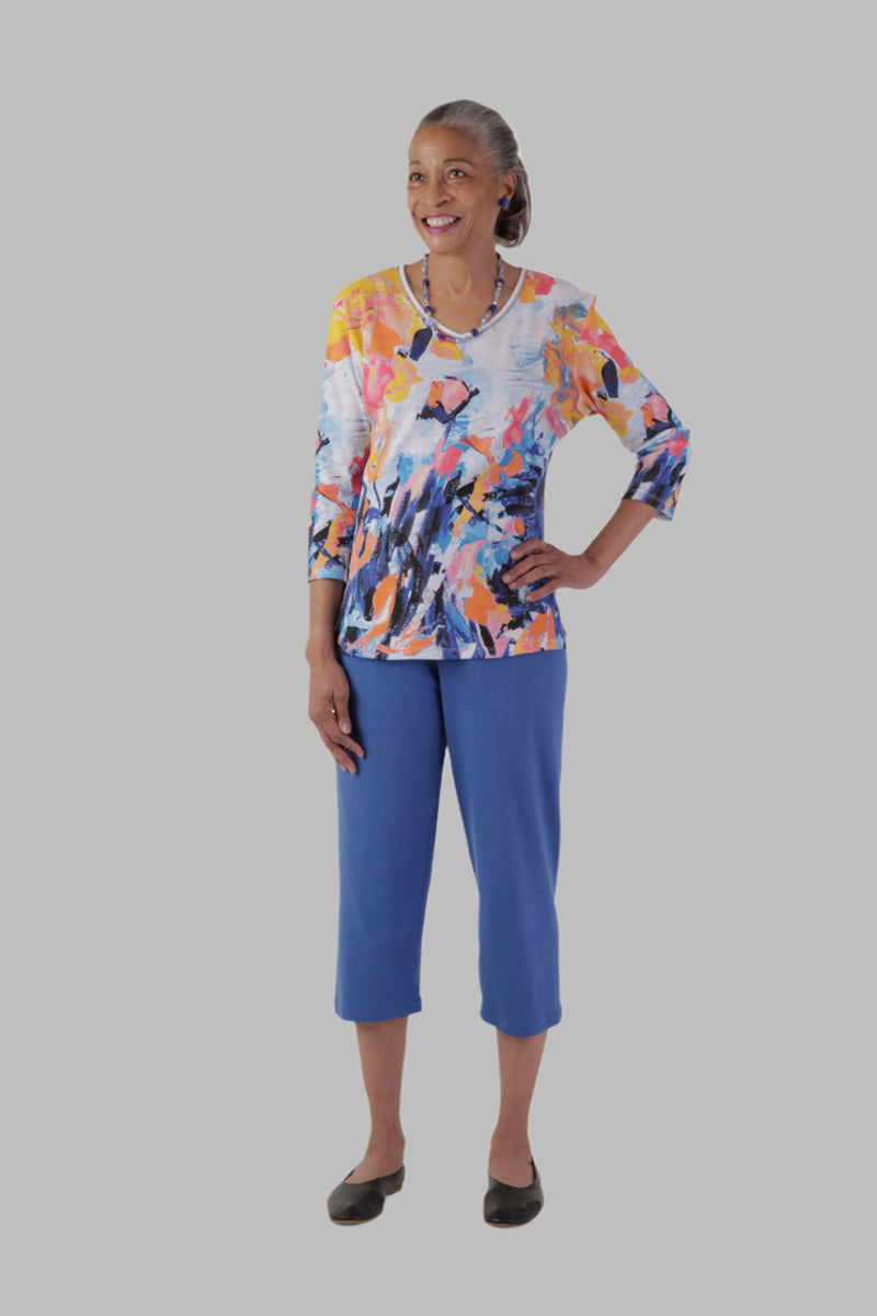 Women's Block Print Capri Set by Buck & Buck, and available only in a one-size option. This bundles item is part of our outfit sets collection.