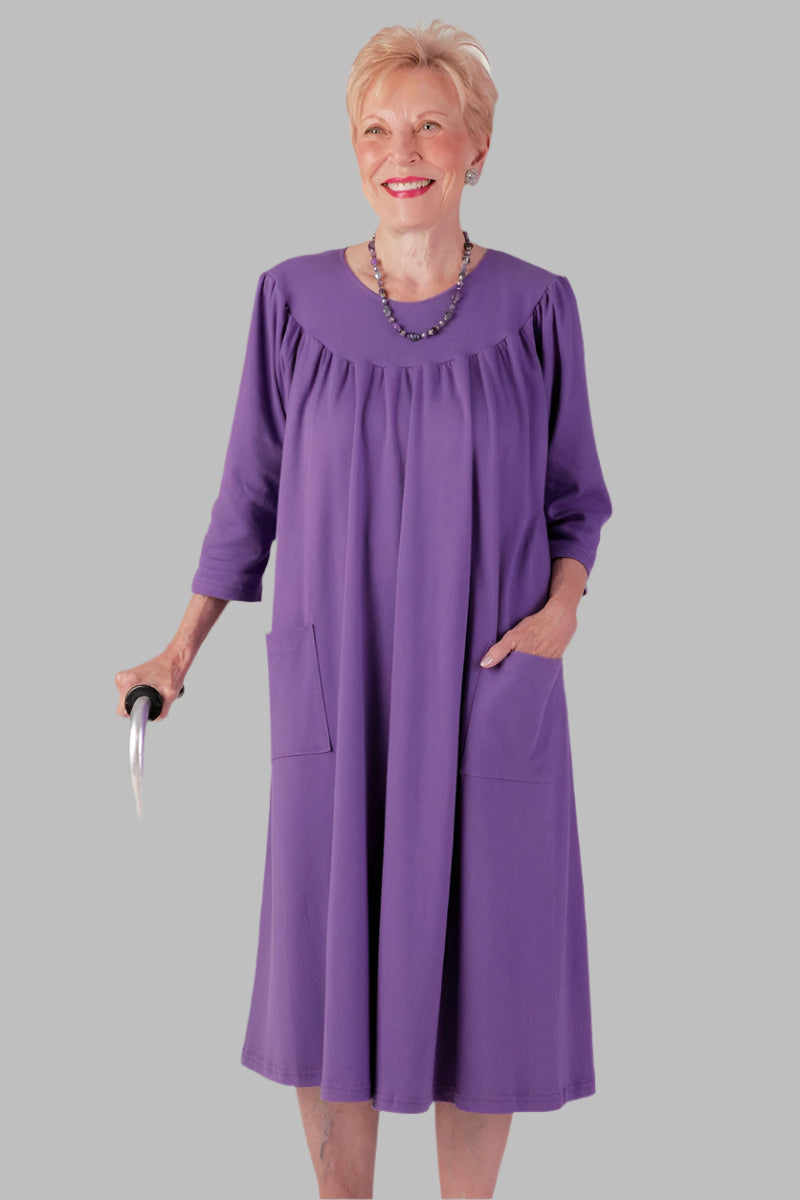 Solid Knit Float Dress for women by Buck & Buck in Purple, and available only in a one-size option. This dresses & skirts item is part of our dresses collection.