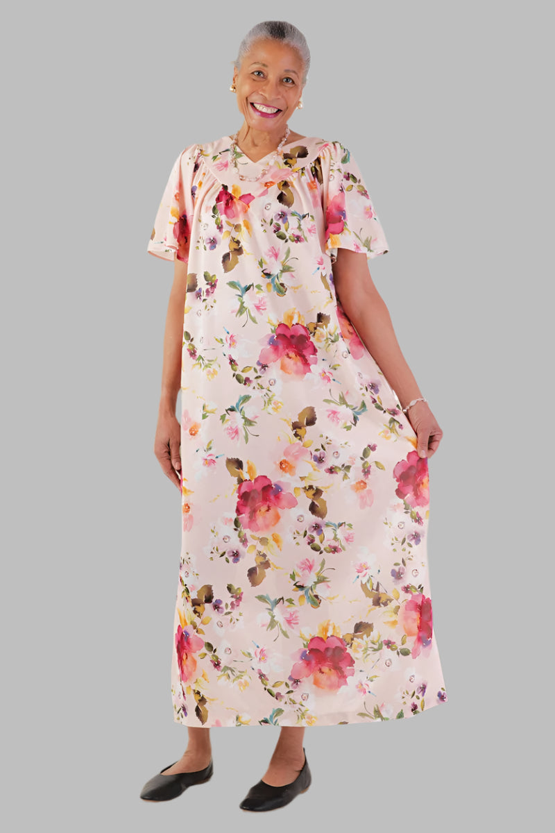 Long Polyester Nightgown for women by Buck & Buck in Pink, and available in different sizes. This sleepwear item is part of our nightgowns collection.