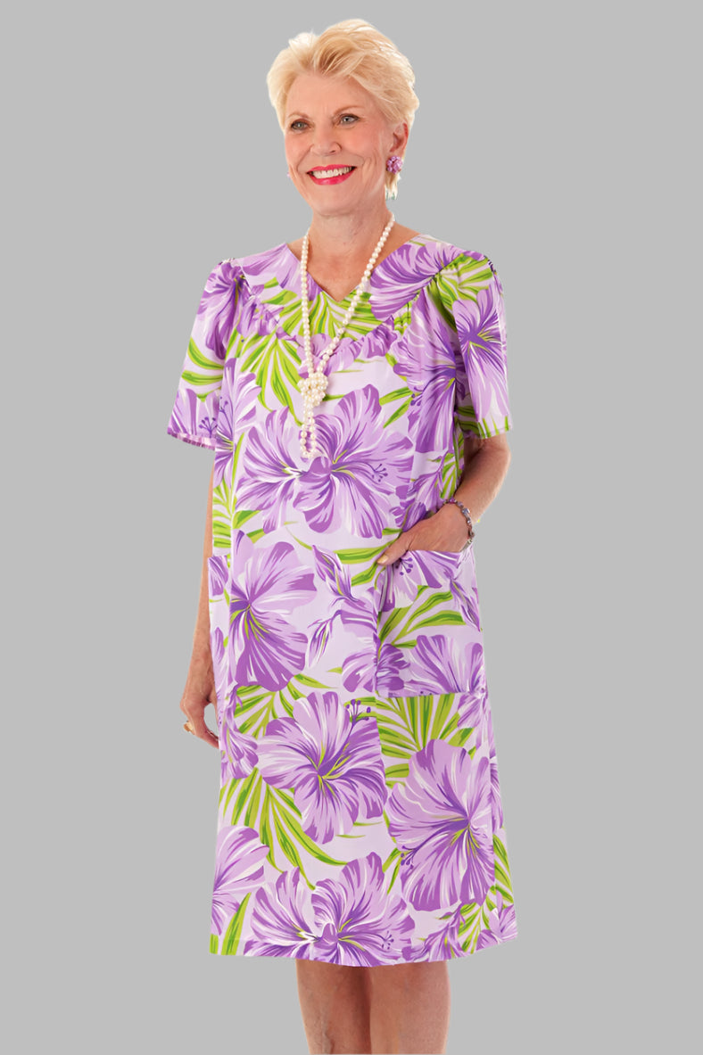 Hawaiian Print Muu Muu for women by Buck & Buck in Purple, and available in different sizes. This dresses & skirts item is part of our dresses collection.