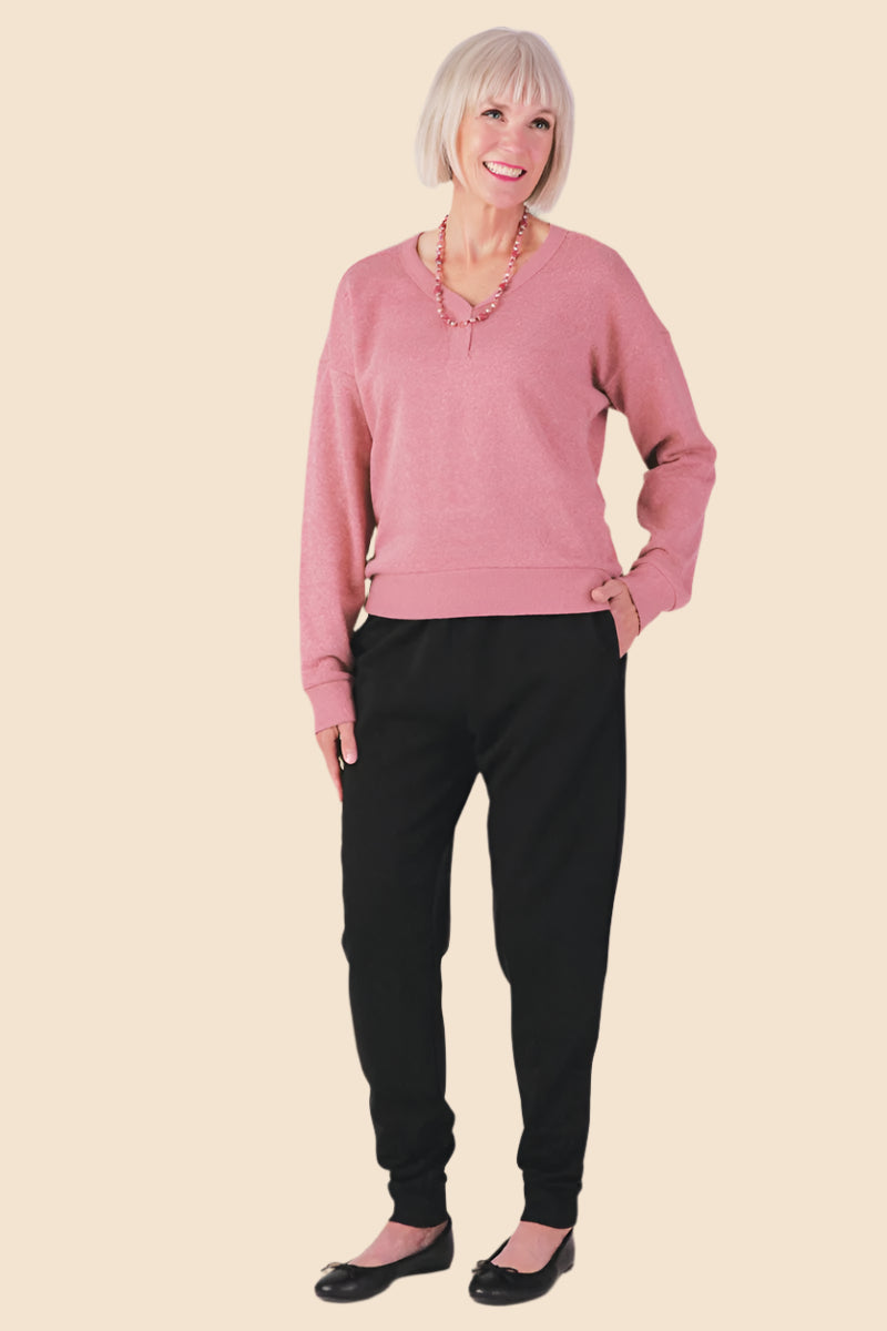 V-Neck Sweatshirt for women by Buck & Buck in Black, and available in different sizes. This tops item is part of our sweatshirts collection.