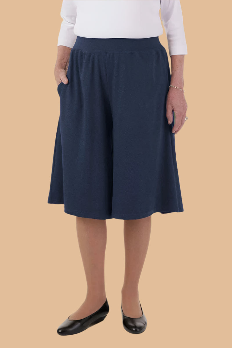 Soft Waist Culottes for women by Buck & Buck in Royal, and available in different sizes. This bottoms item is part of our pants collection.