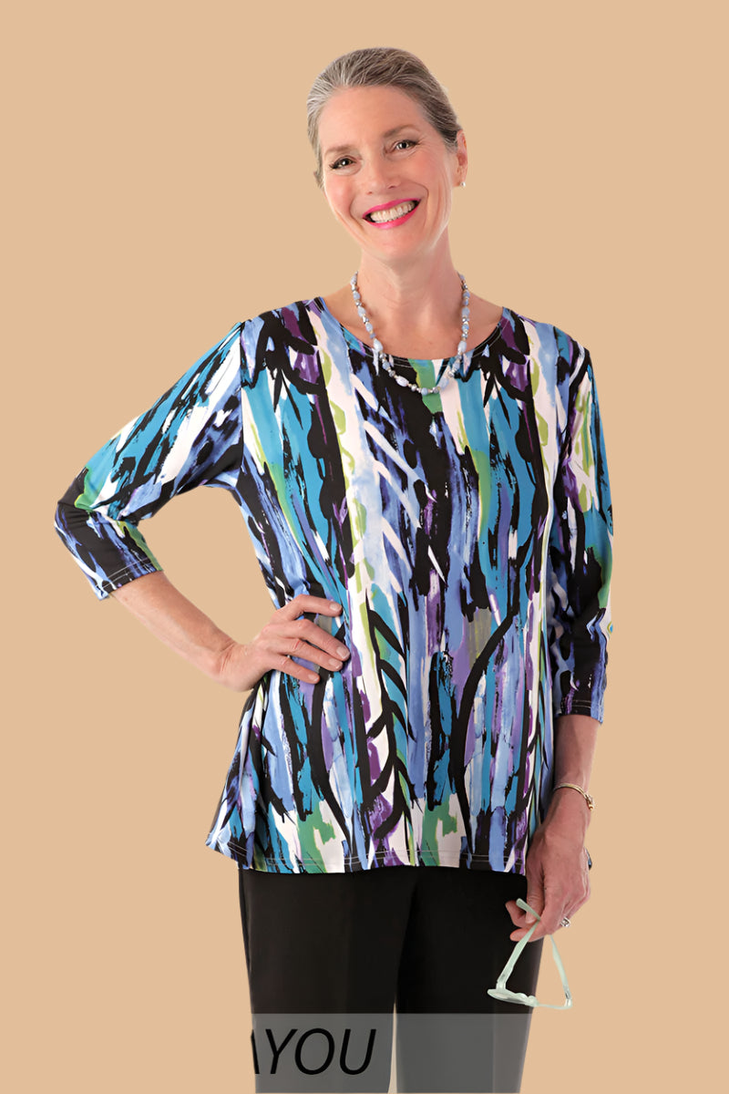 Poly Wrap Back Round Neck Blouse for women by Buck & Buck, and available in different sizes. This tops item is part of our blouses collection.