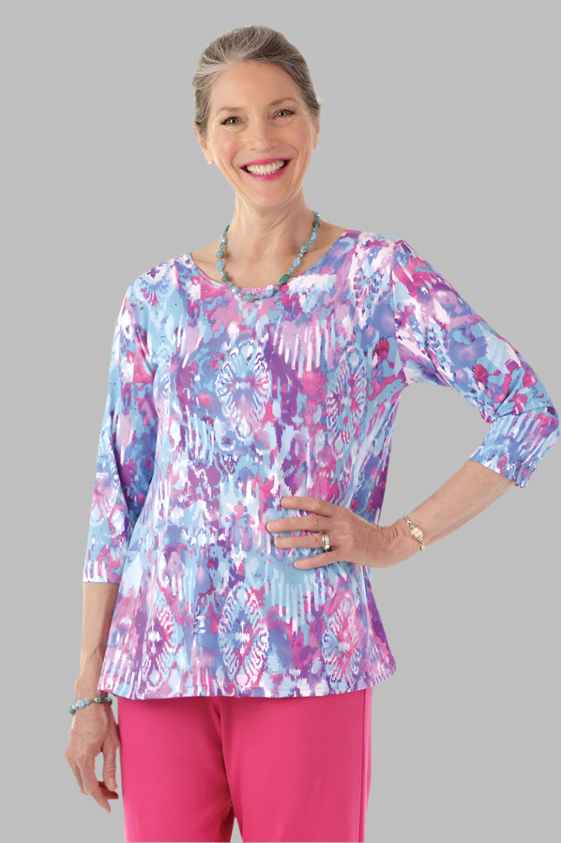 Poly Wrap Back Round Neck Blouse for women by Buck & Buck, and available in different sizes. This tops item is part of our blouses collection.