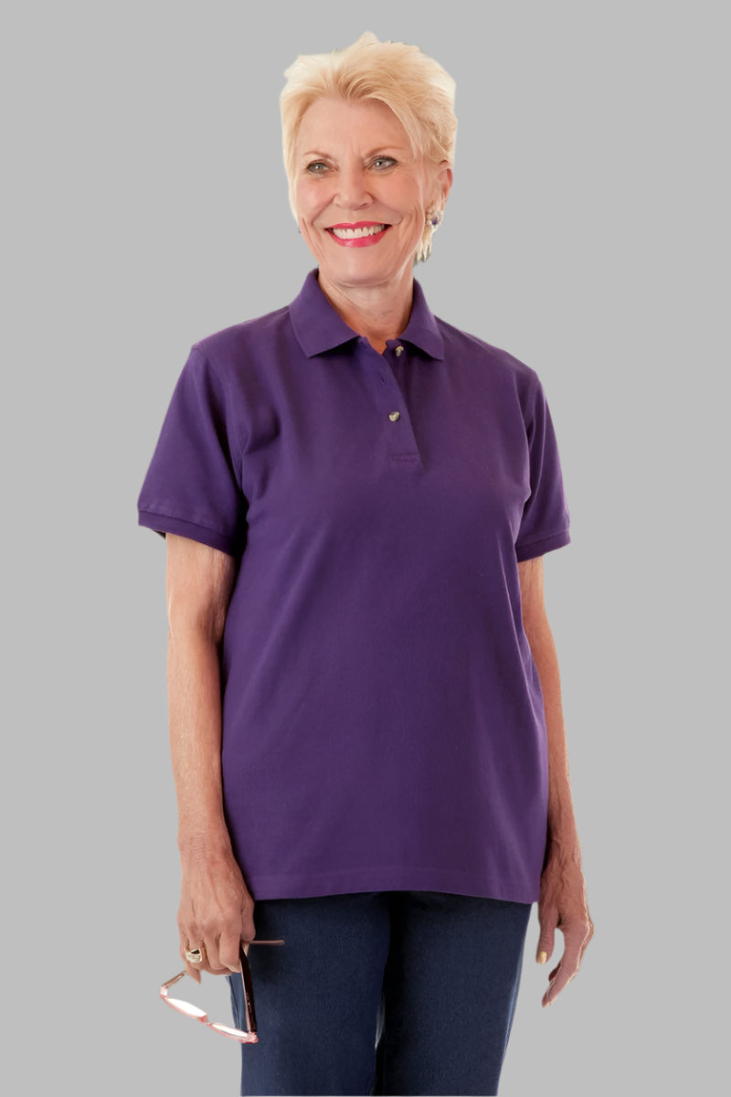 Women's Polo Shirt by Buck & Buck in Purple, and available in different sizes. This tops item is part of our polos collection.