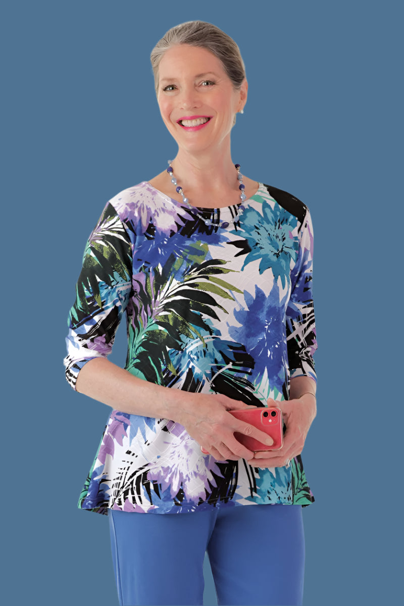 Poly Flared Tunic for women by Buck & Buck in Royal, and available in different sizes. This tops item is part of our tunics collection.