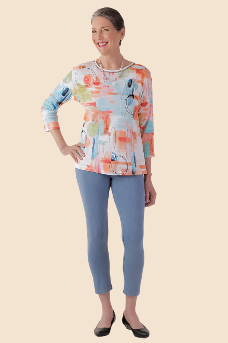 Cotton Crop Legging Pants for women by Buck & Buck, and available in different sizes. This bottoms item is part of our leggings collection.