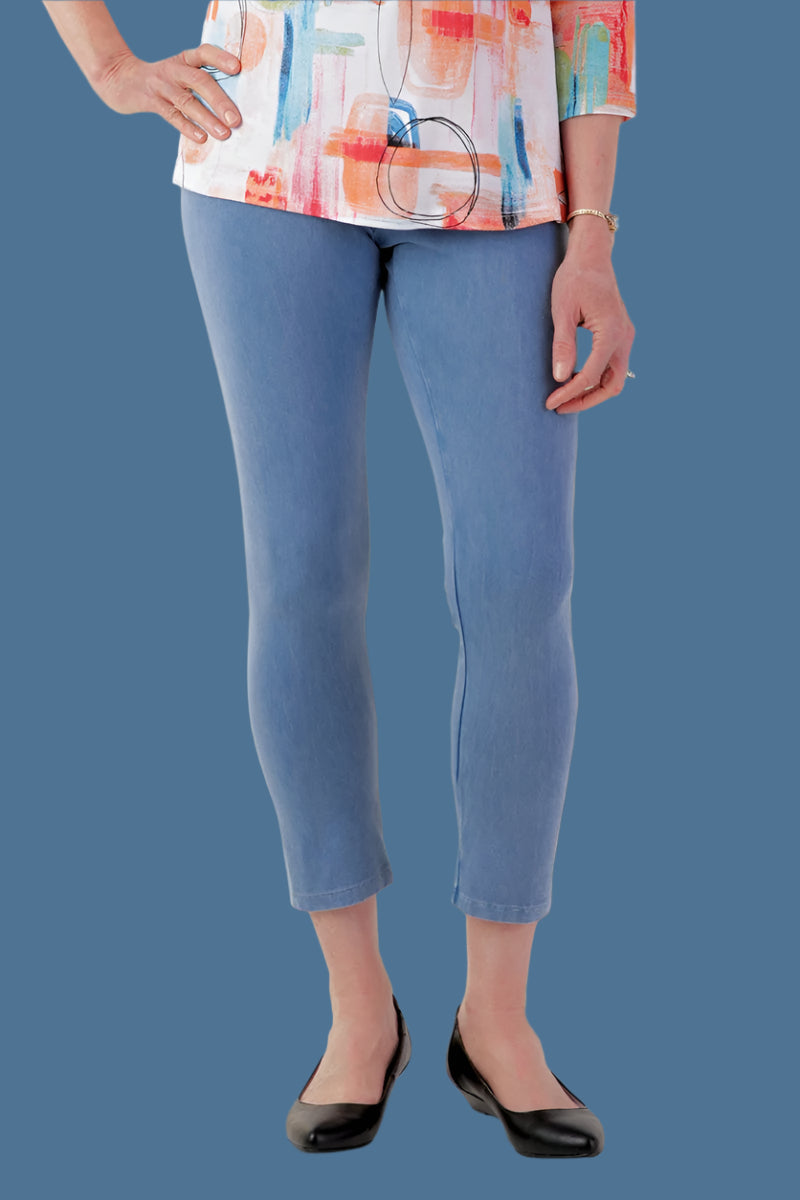 Cotton Crop Legging Pants for women by Buck & Buck in Purple, and available in different sizes. This bottoms item is part of our leggings collection.