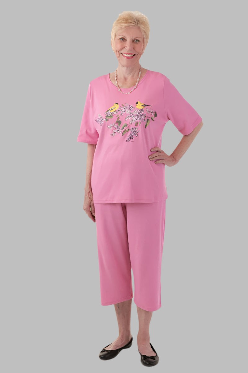 Knit Capri Set for women by Buck & Buck in Pink, and available in different sizes. This one-piece garments item is part of our outfit sets collection.