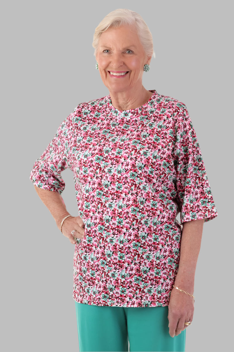 Short Sleeve Printed Knit Top for women by Buck & Buck, and available in different sizes. This tops item is part of our tunics collection.