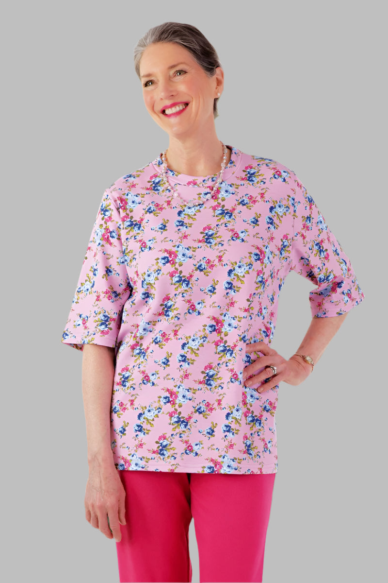 Short Sleeve Printed Knit Top for women by Buck & Buck in Red, and available in different sizes. This tops item is part of our tunics collection.