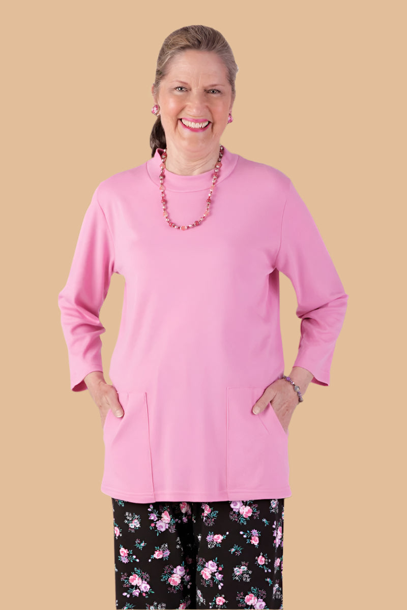 Solid Knit Top With Pockets for women by Buck & Buck in Tan/Beige, and available in different sizes. This tops item is part of our blouses collection.