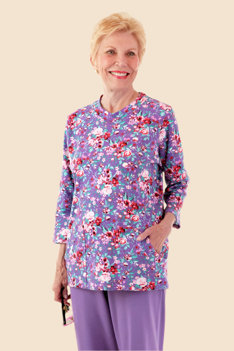 Printed Knit Top With Pockets for women by Buck & Buck, and available in different sizes. This tops item is part of our tunics collection.