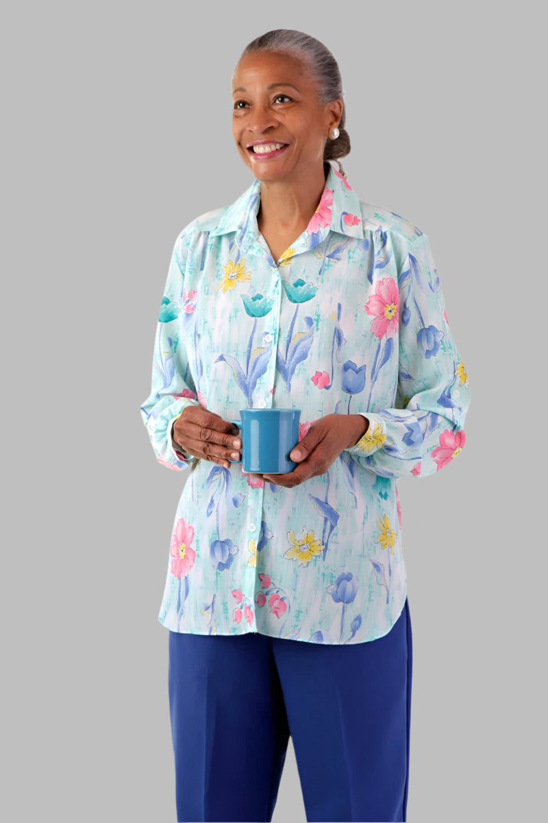 Polyester Roll Sleeve Blouse for women by Buck & Buck in Pink, and available in different sizes. This tops item is part of our blouses collection.