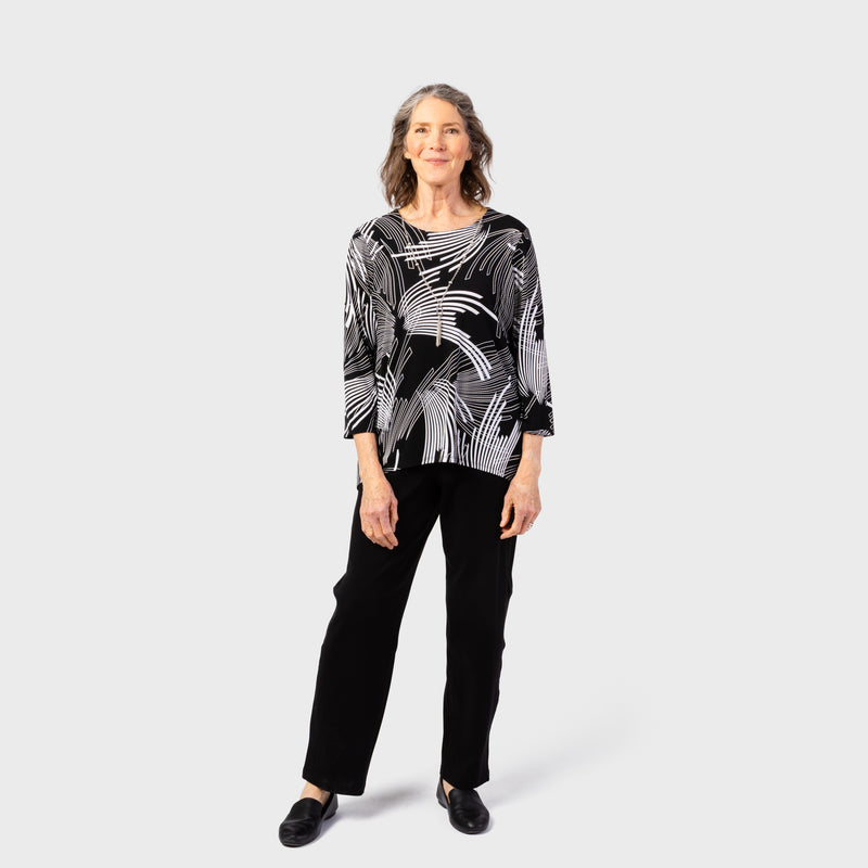 Women’s Detail Easy Fit Top by Alfred Dunner in Black, and available in different sizes. This top item is part of our blouses collection.