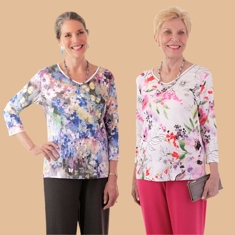 Block Print Knit Top for women by Buck & Buck, and available in different sizes. This tops item is part of our t-shirts collection.