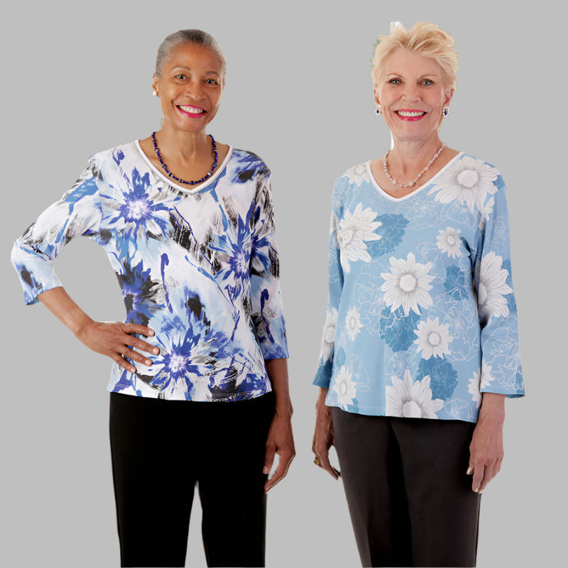 Block Print Knit Top for women by Buck & Buck, and available in different sizes. This tops item is part of our t-shirts collection.