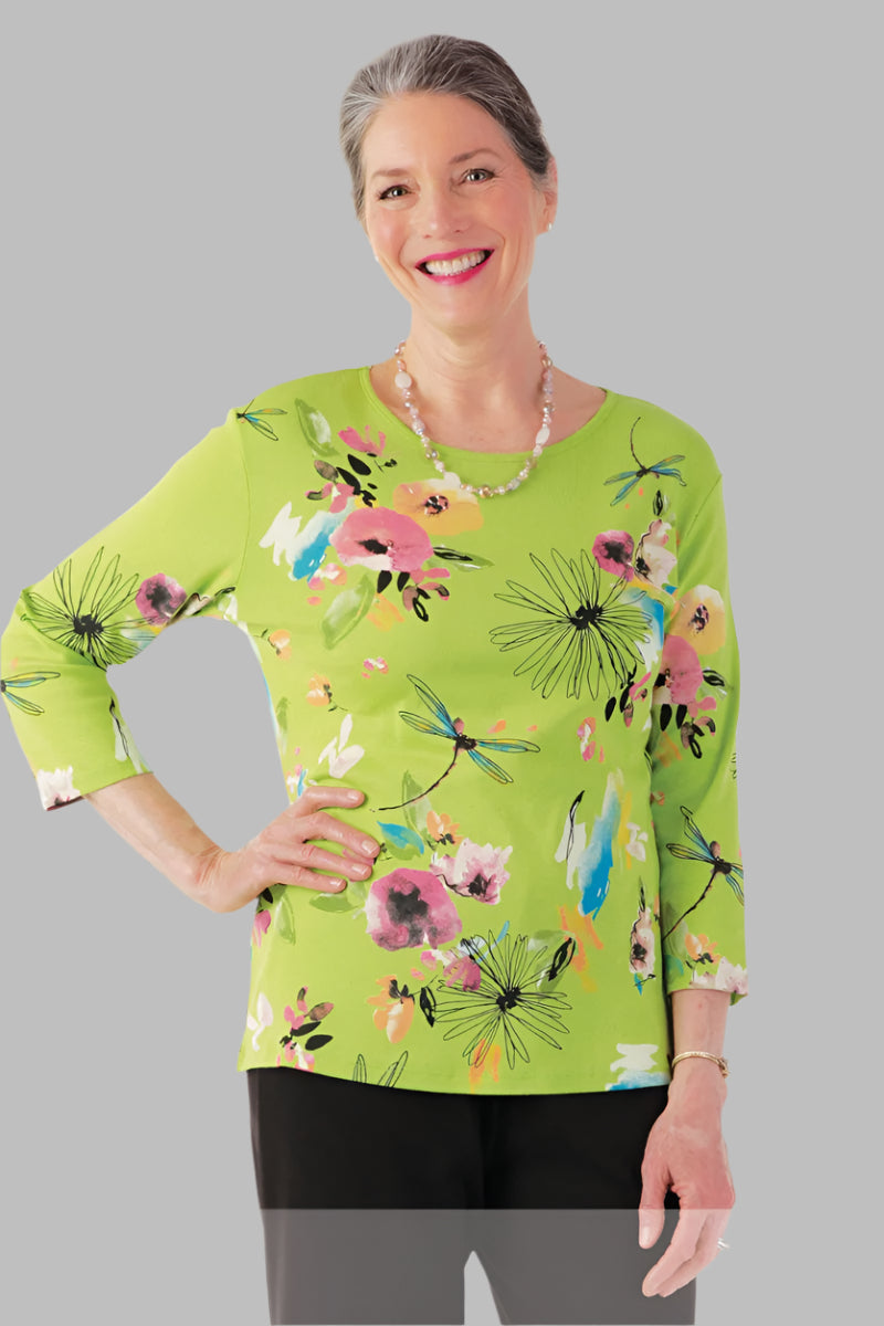 Block Print Knit Top for women by Buck & Buck in Black, and available in different sizes. This tops item is part of our t-shirts collection.