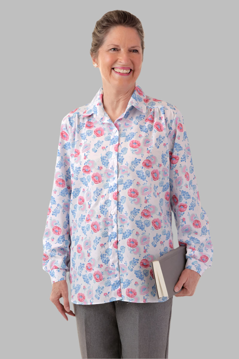 Cotton/Poly Roll Sleeve Blouse With VELCRO® Fasteners for women by Buck & Buck, and available in different sizes. This tops item is part of our blouses collection.