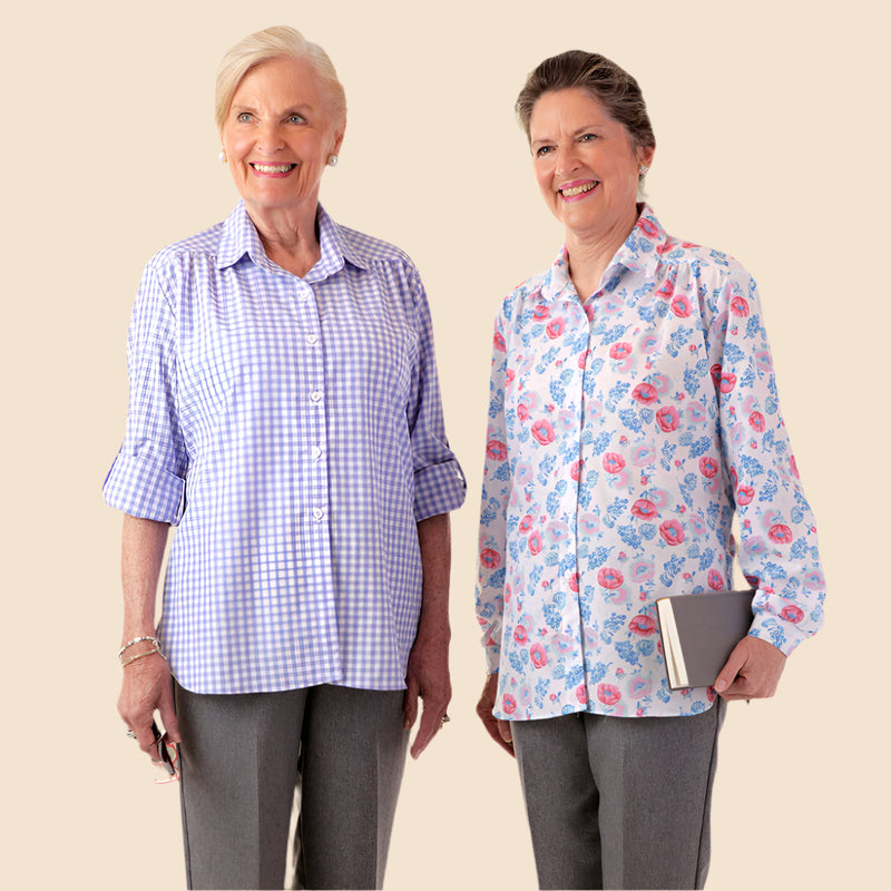 Cotton/Poly Roll Sleeve Blouse With VELCRO® Fasteners for women by Buck & Buck, and available in different sizes. This tops item is part of our blouses collection.