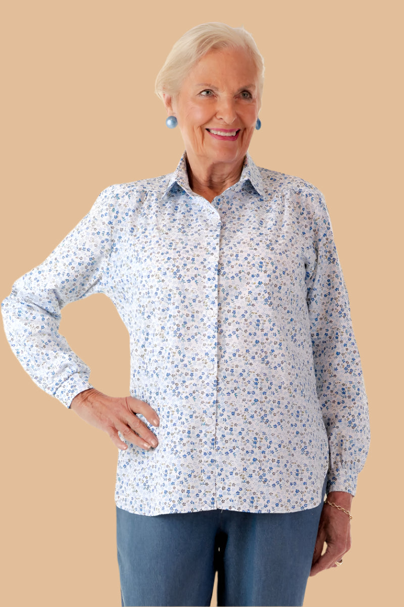 Cotton/Poly Roll Sleeve Blouse With VELCRO® Fasteners for women by Buck & Buck, and available in different sizes. This tops item is part of our blouses collection.