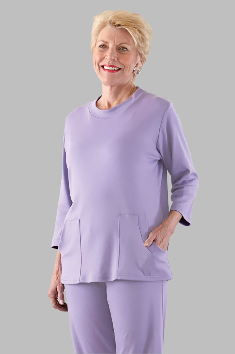 Solid Moon Pocket Wrap Back Top for women by Buck & Buck in Tan/Beige, and available in different sizes. This tops item is part of our blouses collection.