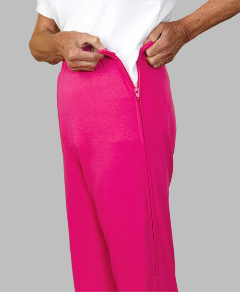 Women's Adaptive Velour Set by Buck & Buck in Fuchsia, and available in different sizes. This one-piece garments item is part of our outfit sets collection.