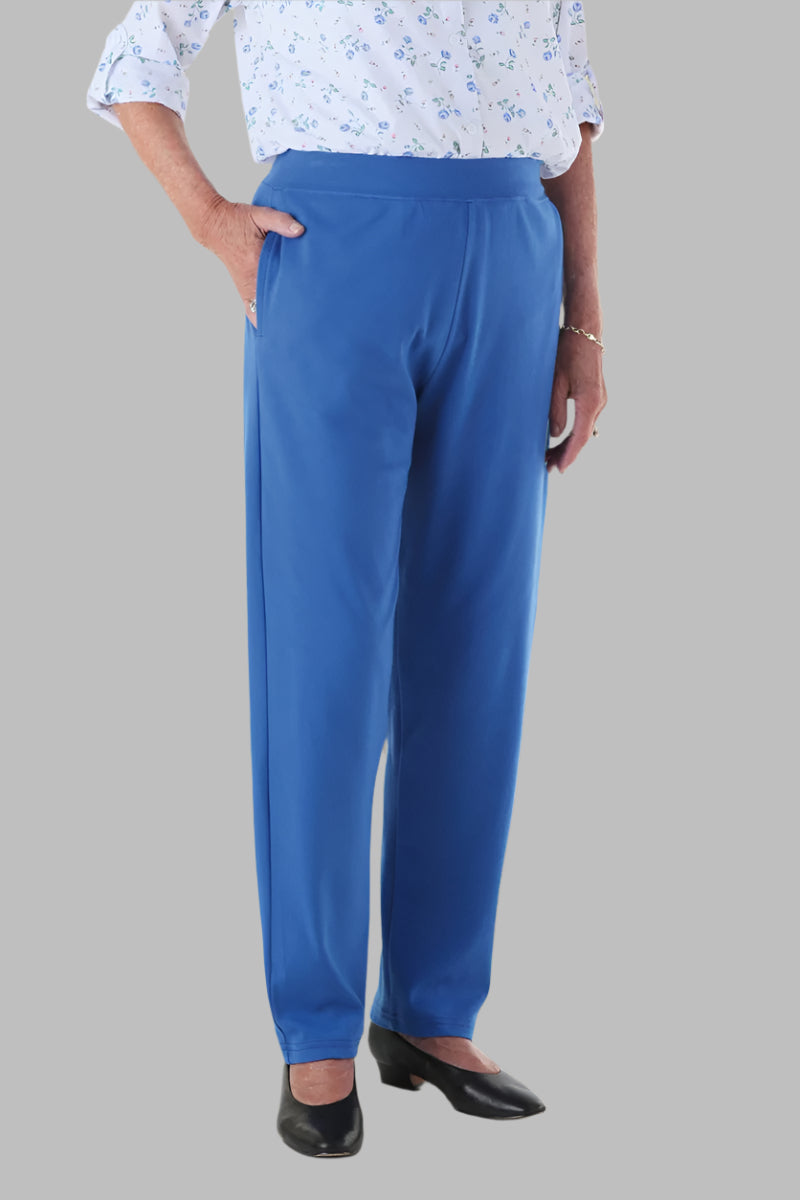 Soft Waist Knit Pants for women by Buck & Buck in Royal, and available in different sizes. This bottoms item is part of our trousers collection.
