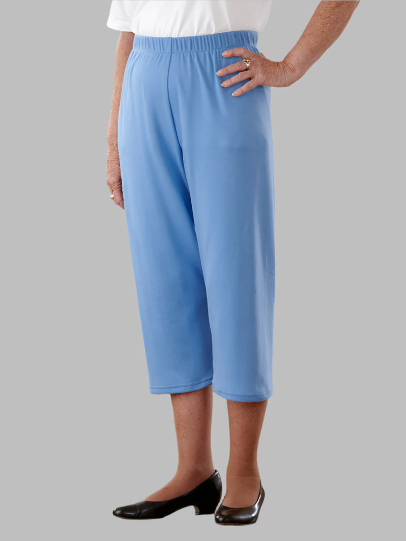 Cotton/Poly Knit Capri Pants for women by Buck & Buck, and available in different sizes. This bottoms item is part of our trousers collection.