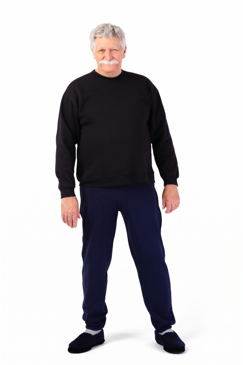Men's Basic Sweat Top by Jerzees in black, and available in different sizes. This tops item is part of our sweatshirts collection.