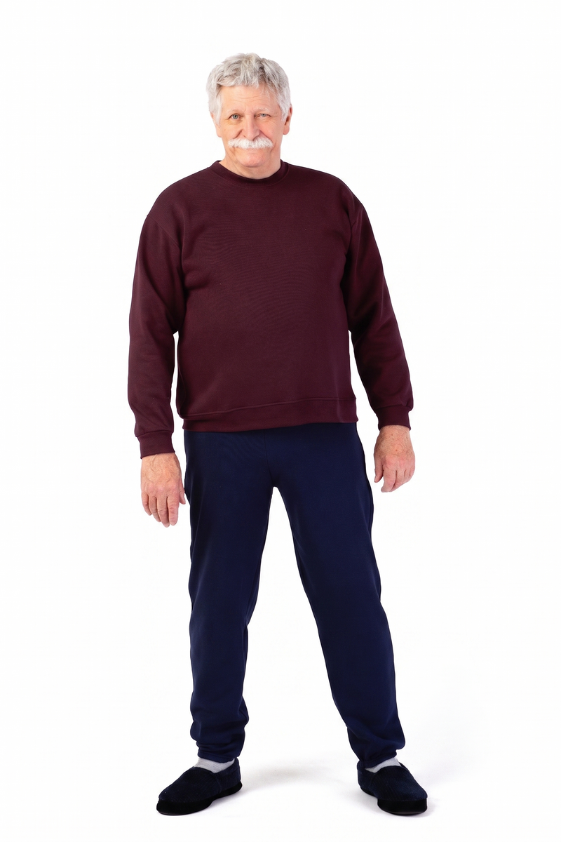 Men's Basic Sweat Top by Jerzees in burgundy, and available in different sizes. This tops item is part of our sweatshirts collection
