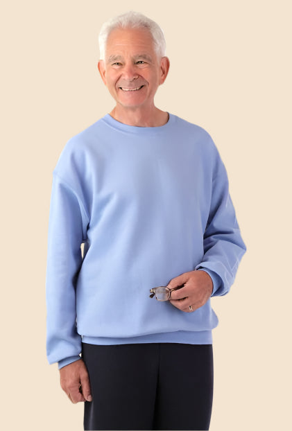 Men's Basic Sweat Top by Buck & Buck in Black, and available in different sizes. This tops item is part of our sweatshirts collection.