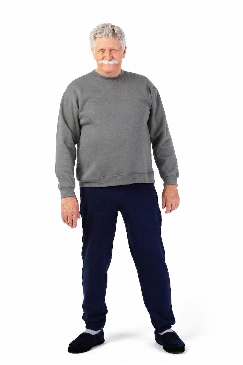 Men's Basic Sweat Top by Jerzees in gray, and available in different sizes. This tops item is part of our sweatshirts collection.