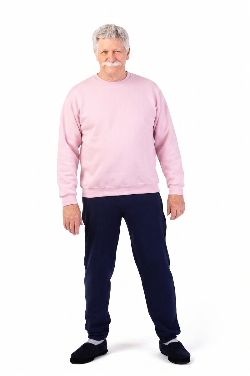 Men's Basic Sweat Top by Jerzees in pink, and available in different sizes. This tops item is part of our sweatshirts collection.