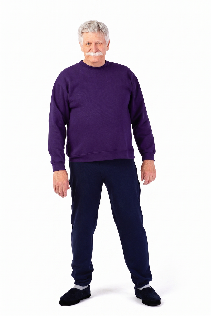 Men's Basic Sweat Top by Jerzees in purple, and available in different sizes. This tops item is part of our sweatshirts collection.