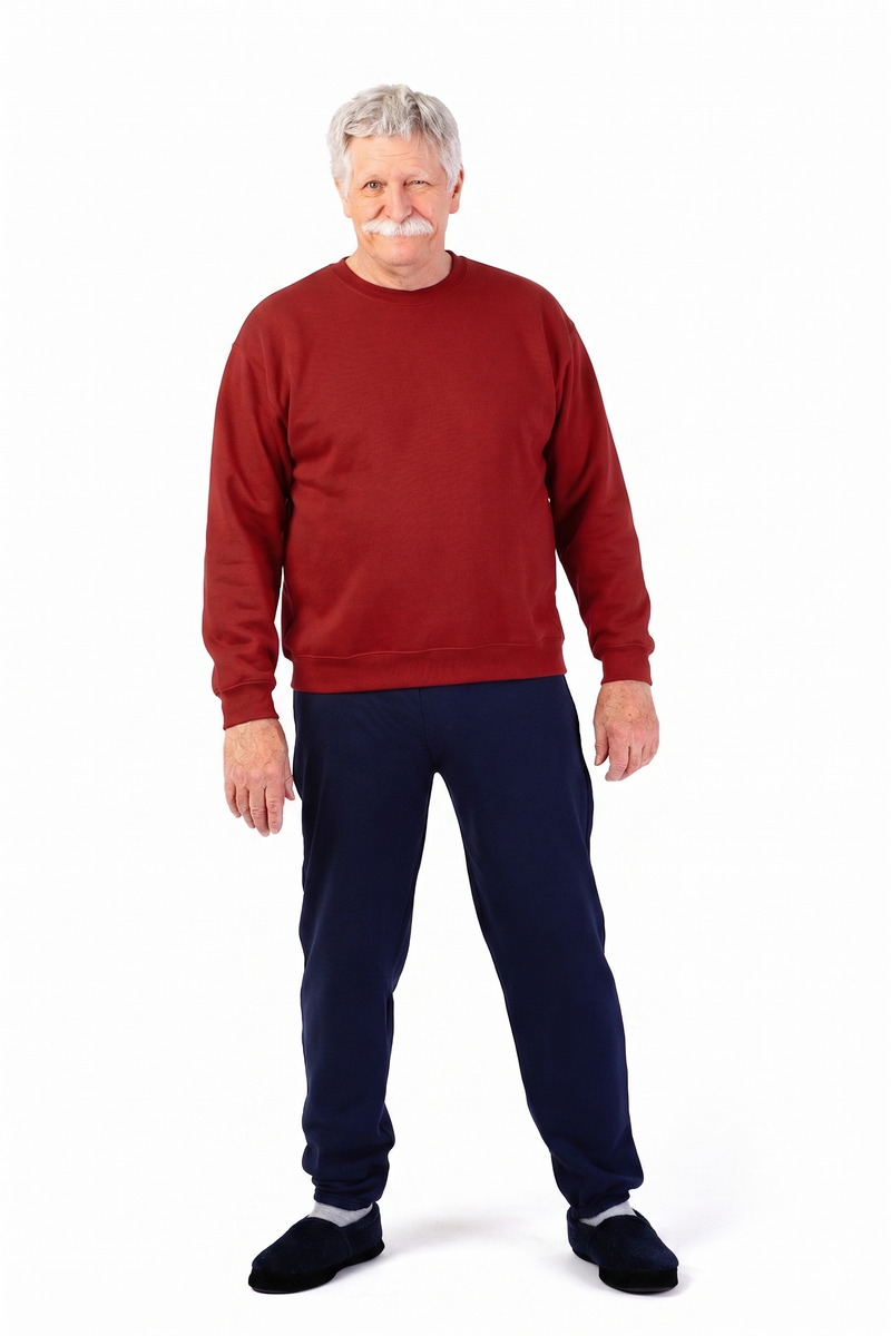 Men's Basic Sweat Top by Jerzees in red, and available in different sizes. This tops item is part of our sweatshirts collection.