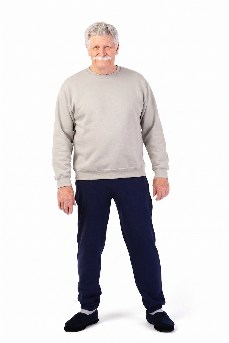Men's Basic Sweat Top by Jerzees in tan, and available in different sizes. This tops item is part of our sweatshirts collection.