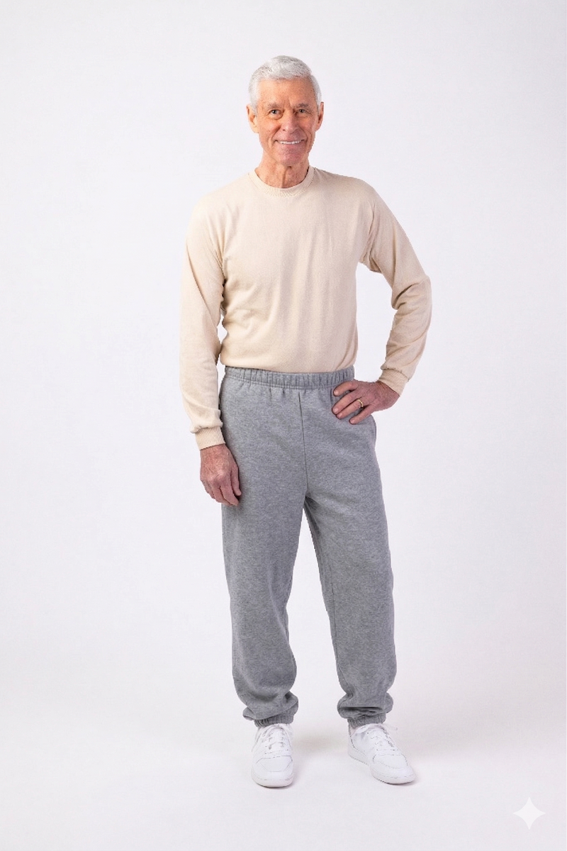 Men's Basic Sweatpants by Jerzees in gray, and available in different sizes. This bottoms item is part of our sweatpants collection.