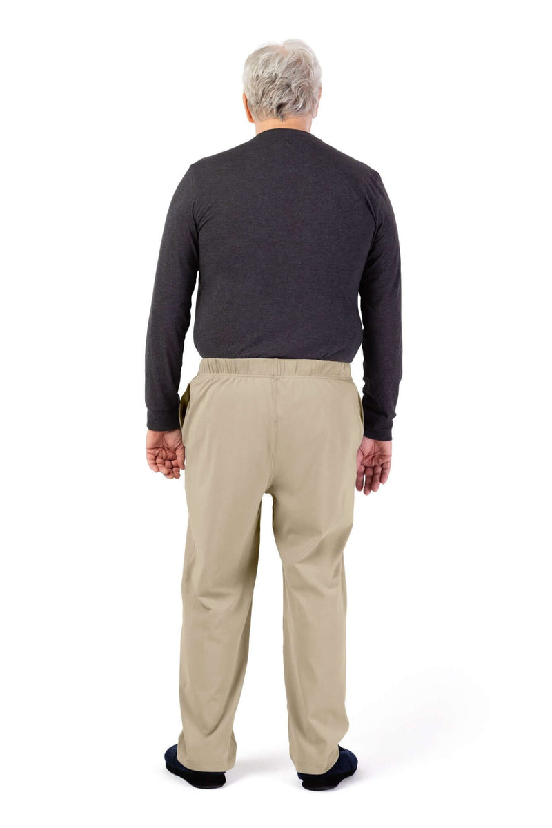 Men's Knit Pants by Buck & Buck in Khaki, and available in different sizes. This bottoms item is part of our trousers collection.