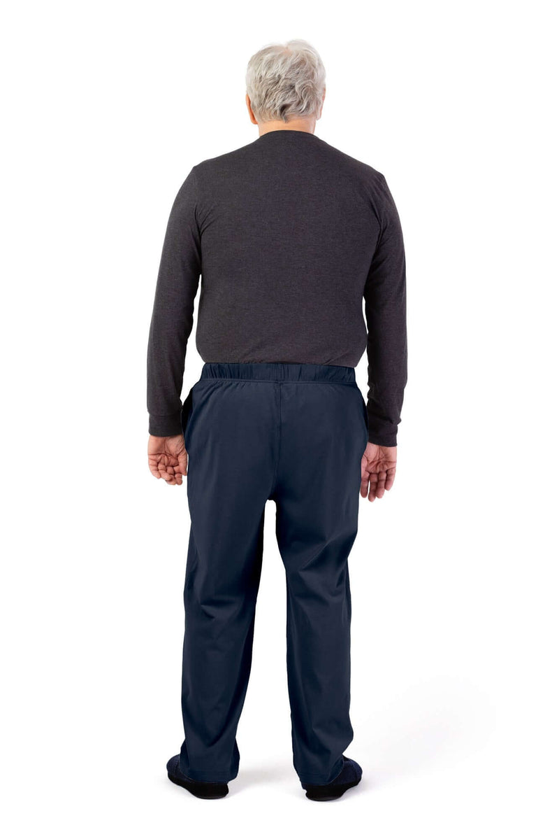 Men's Knit Pants by Buck & Buck in Navy, and available in different sizes. This bottoms item is part of our trousers collection.