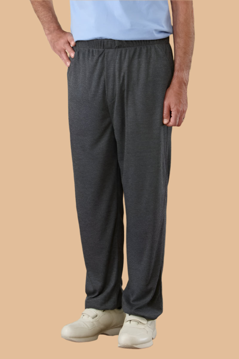 Men's Light Weight Knit Pants by Buck & Buck in Charcoal, and available in different sizes. This bottoms item is part of our joggers collection.
