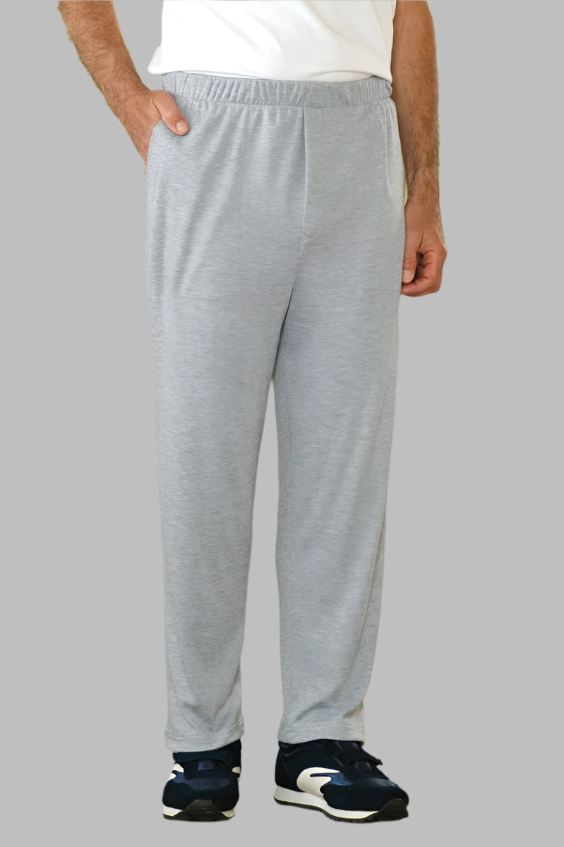 Men's Light Weight Knit Pants by Buck & Buck in Gray, and available in different sizes. This bottoms item is part of our joggers collection.