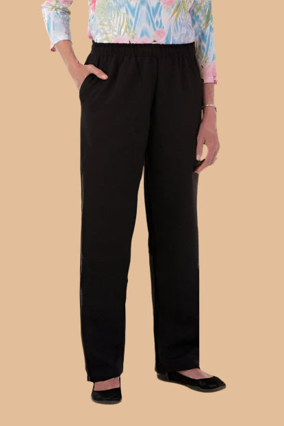 Women's Open Cuff Sweatpants by Buck & Buck in Black, and available in different sizes. This bottoms item is part of our sweatpants collection.